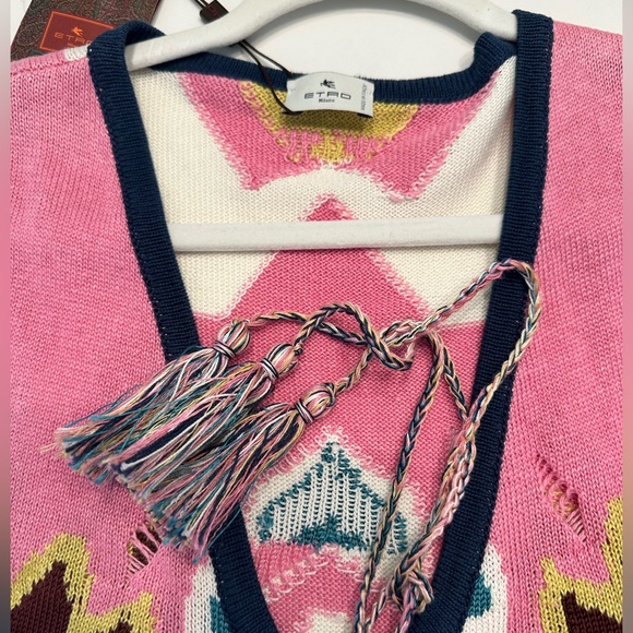 NWT FABULOUS ETRO
Boho Butterfly Intarsia Knit Tie Vest ~ 40 - Picture 8 of 8